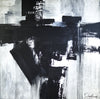 Large Scale Black & White Abstract Painting
