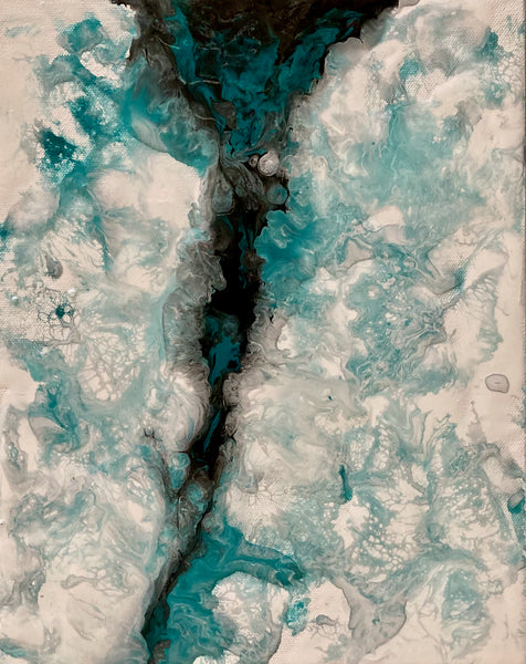 Split in the Universe (diptych) Abstract Painting by Rosemary Riddle-Achelpohl