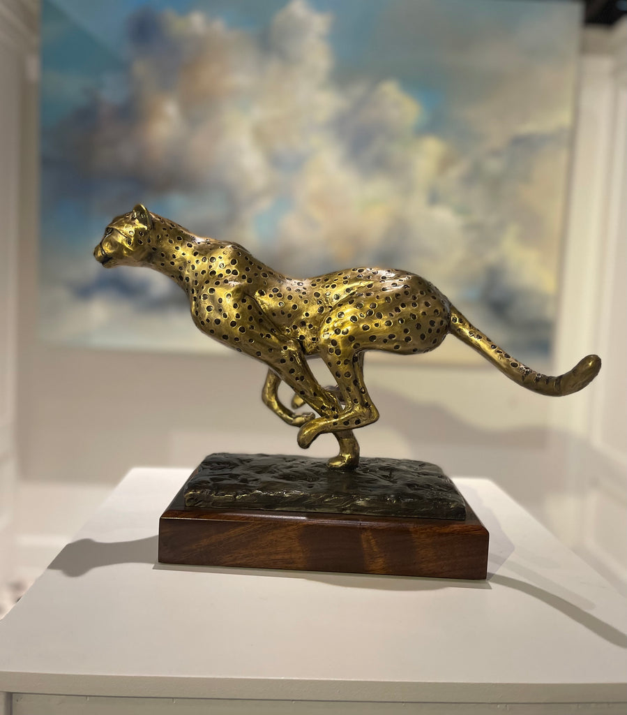 Cheetah Sculpture by Larry Solomon – Art Gallery Pure