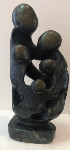 Opal Stone Sculpture of Family