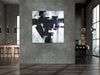 Large Scale Black & White Abstract Painting